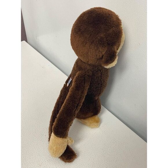 R Dakin & Co Plush Monkey Toy 11" Tall Vintage Stuffed Animal Brown & Tan Sleepy - Picture 5 of 8